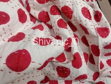 Colcha de algodón edredón Kantha indio tamaño queen a lunares rojos manta decoración segunda mano  Embacar hacia Mexico