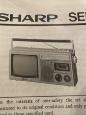10P-28H Sharp TV rádio cassete manual de serviço vintage - Sharp 10 comprar usado  Enviando para Brazil