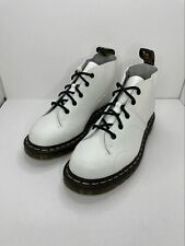 Botas femininas Dr. Martens Church de couro com cadarço macaco branco tamanho 9 novas comprar usado  Enviando para Brazil