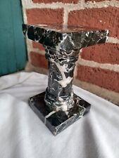 SOPORTE PEDESTAL VINTAGE MÁRMOL ITALIANO NEGRO BLANCO 6 1/2" alto segunda mano  Embacar hacia Argentina