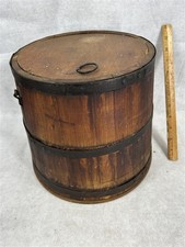Usado, balde de madeira antigo com tampa cabo de fiança de arame pesado 10 x 11,5 1800s original  comprar usado Usado, balde de madeira antigo com tampa cabo de fiança de arame pesado 10 x 11,5 1800s original  comprar usado  Enviando para Brazil