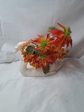 Molde de sopro de Natal vintage plantador de cisnes Kitschy Poinsétia 8,5" x 8,5" Mel Rose comprar usado  Enviando para Brazil