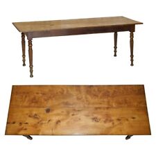 MESA DE COMEDOR ANTIGUA FRANCESA DE DOS TABLAS SUPERIOR GRANJA REBABA MADERA FRUTAL REFECTORIO segunda mano  Embacar hacia Argentina