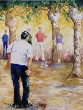 Large canvas painted d'occasion  Expédié en Belgium
