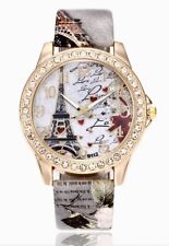 Novo Relógio Feminino de Couro Elegante de Quartzo Torre Eiffel Paris França B112💎 comprar usado  Enviando para Brazil
