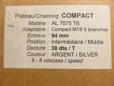 Chainring 38t aluminium d'occasion  Brunstatt