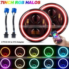 Faróis de halo de LED preto controle remoto RGB SMD para f-100 1969-1979 feixe Hi/Lo, usado comprar usado  Enviando para Brazil