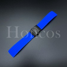 Pulseira de relógio de borracha de silicone 18 20 22 mm fecho impermeável compatível com Timex L/azul, usado comprar usado  Enviando para Brazil