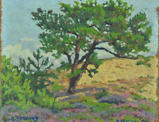 Quadro Antico Firmato Robert Vergnes Graulhet Paesaggio IN Rilievo Tarn Oak Hill, usado comprar usado  Enviando para Brazil