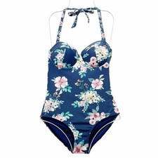 Sutiã Janela Bay Riverwalk floral amarrar costas maiô uma peça azul rosa pequeno comprar usado  Enviando para Brazil