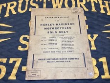 Lista de piezas de repuesto originales Harley de colección 1941 solo del ejército motocicletas OEM segunda mano  Embacar hacia Mexico