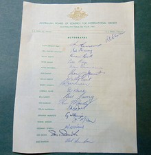 1961 australian cricket for sale  CARTERTON