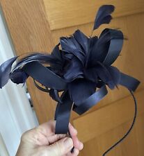 Navy blue fascinator for sale  MARLOW