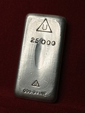 Delta Refining & Smelting 25Oz 999 barra de prata vintage, ótimo exemplo certificado de autenticidade incluído comprar usado  Enviando para Brazil