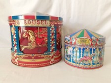 Carousel biscuit tins for sale  UK
