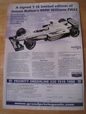 Signed jenson button for sale  BRISTOL