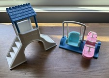 Usado, Vintage 1994 Fisher Price Dream Doll House Playground Slide And Seesaw comprar usado  Enviando para Brazil