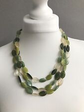 Green beaded necklace for sale  LOUGHTON