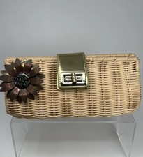 Bolsa de mão J.Crew artesanal tecido vime rattan clutch cinza patente tom dourado comprar usado Bolsa de mão J.Crew artesanal tecido vime rattan clutch cinza patente tom dourado comprar usado  Enviando para Brazil
