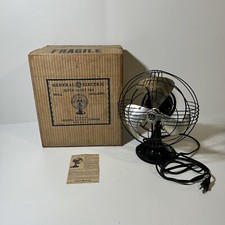 Ventilador de mesa antigo GE General Electric metal 49x942B 3 lâminas com caixa LEIA POR FAVOR comprar usado  Enviando para Brazil
