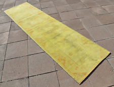 Tapete amarelo turco vintage 30"" x 114"" tapete de corredor tapete de área Anatólia Oushak comprar usado  Enviando para Brazil