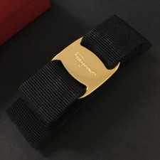 Acessórios de cabelo Salvatore Ferragamo Vara fita tom dourado Barrette/2BD2292, usado comprar usado  Enviando para Brazil
