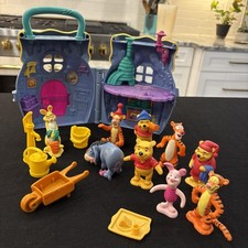 Antigo Mattel Winnie the Pooh Honey Pot Carry Around Play House com bonecos de PVC comprar usado  Enviando para Brazil