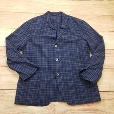 Blazer masculino Ermenegildo Zegna 54 R azul seersucker xadrez algodão jaqueta Riviera comprar usado  Enviando para Brazil
