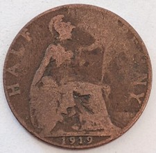 1919 half penny for sale  ST. AUSTELL