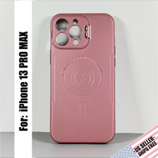 Capa projetada para iPhone 13 Pro Max - Rosa perolizada | Suporte | Magnética comprar usado  Enviando para Brazil