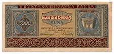 Croazia banconota 5000 usato  Vittorio Veneto