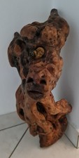 DEMONE CORNUTO   NATURAL WOOD SCULPTURE comprar usado  Enviando para Brazil