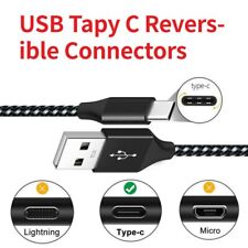 Wytrzymały kabel ładujący do telefonu typu C USB-C do ładowarki Samsung Android LG, używany na sprzedaż  Wysyłka do Poland