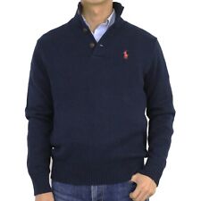 *NOVO - POLO RALPH LAUREN MASCULINO CLÁSSICO SUÉTER DE ALGODÃO 3 BOTÕES - AZUL MARINHO: P - XXL comprar usado  Enviando para Brazil