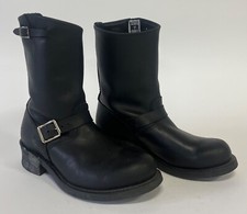 Botas masculinas Frye de couro preto motociclista engenheiro 9,5 M comprar usado  Enviando para Brazil