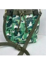 Bolsa tiracolo Monstera folha planta padrão verde balde bolsa cordão comprar usado  Enviando para Brazil
