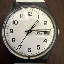 Swatch Once Again unissex GB743 relógio de quartzo casual data do dia resina preta 7 1/2" comprar usado  Enviando para Brazil