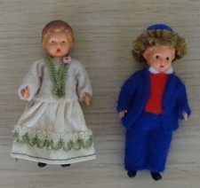 2 bonecas pequenas em traje masculino e feminino do estado de Hesse (Alemanha). 1987 comprar usado  Enviando para Brazil