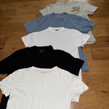 LOTE 5 CAMISETAS MASCULINAS HOLLISTER AEO ABERCROMBIE M MÉDIO EXCELENTE ESTADO USADO comprar usado  Enviando para Brazil
