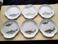 Assiettes poisson porcelaine d'occasion  Rivery