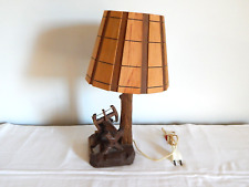 Old wood lamp d'occasion  Expédié en Belgium