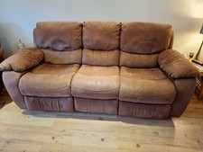 Suede style settee for sale  IPSWICH