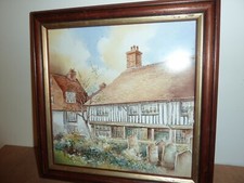 Framed pottery tile for sale  SOUTHWOLD