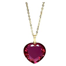 Pingente de coração turmalina rosa rubelita grande coração pedra preciosa outubro pedra de nascimento, usado comprar usado  Enviando para Brazil