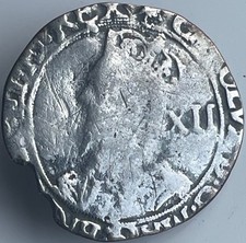 1641 Charles I (1º) prata xelim martelado mm estrela torre em perfeito estado comprar usado  Enviando para Brazil