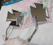 2 helicópteros retrovisores laterais vintage malteses cruz cromada billet motocicleta comprar usado  Enviando para Brazil