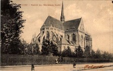 Kościół św. Stanisława Kostki Pocztówka Łódź Poland 1900s Rusztowanie nr 13 na sprzedaż  Wysyłka do Poland