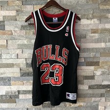 Camiseta Preta Vintage Champion Michael Jordan Chicago Bulls #23, Tamanho 40, usado comprar usado  Enviando para Brazil