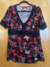 Baby Phat Y2K Babydoll Top Borboletas Metálico Feminino 1X Vermelho Preto Elástico comprar usado  Enviando para Brazil