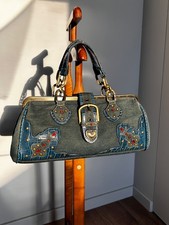 Bolsa de ombro vintage jeans Y2K com detalhes cravejados e ferragens de qualidade comprar usado  Enviando para Brazil